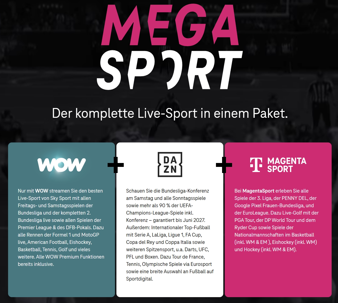 Mega Sport Angebot von Magenta TV